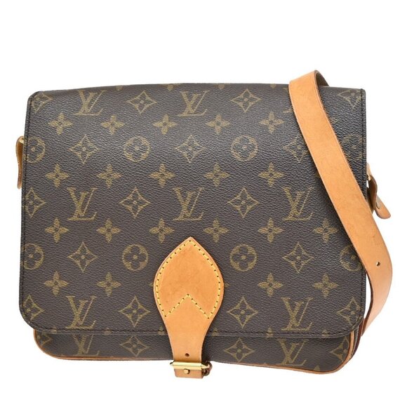 LOUIS VUITTON Cartouchiere GM Shoulder Bag Monogram Leather Brown - Picture 1 of 5